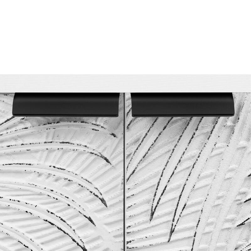 47.2'' Modern TV Stand Media Console with Wood Legs, White Entertainment Center for TVs up to 43'' for Living Room