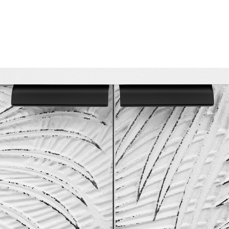 Anmytek Modern TV Stand For TVs Up To 43 Inch With Storage Solid Wood Legs Anti Tip Device