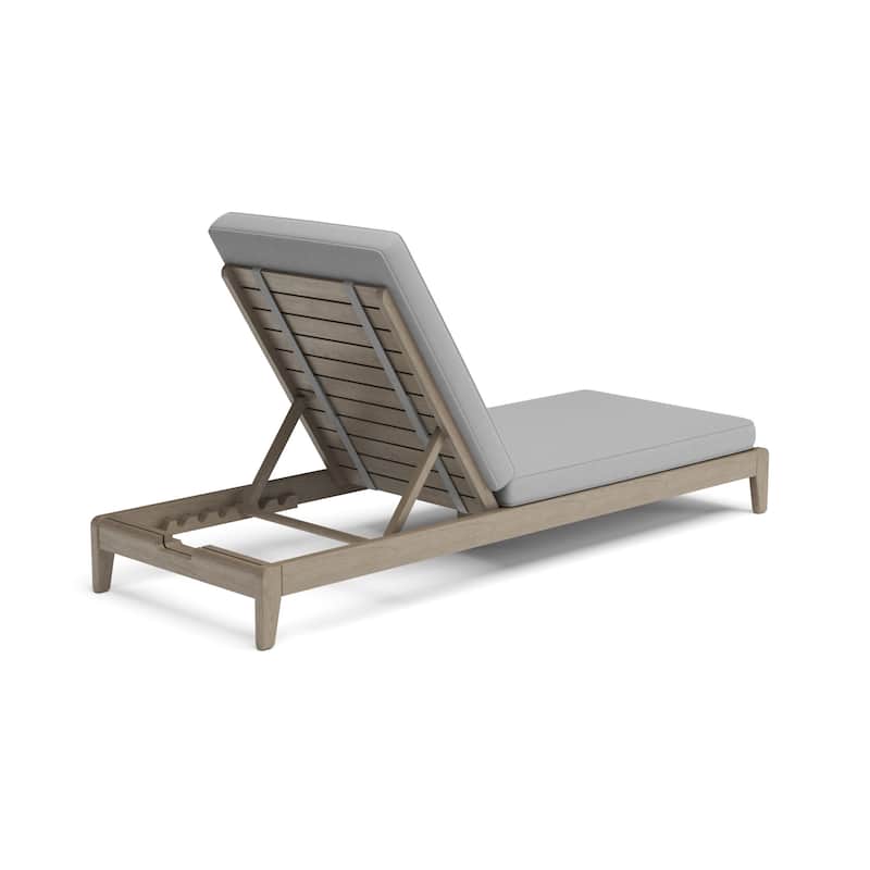 Homestyles Sustain Brown Wood Outdoor Chaise Lounge - 28" x 77" x 12"