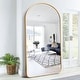 preview thumbnail 17 of 20, Arched Metal Full-length Standing Floor Mirror 71x24 - Gold