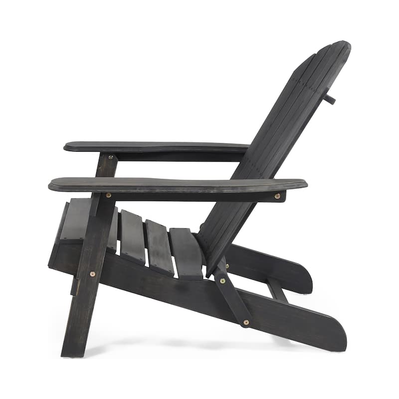 Hanlee Outdoor Rustic Acacia Wood Folding Adirondack Chair (Set of 2) by Christopher Knight Home