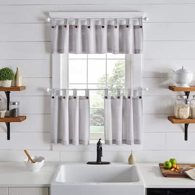Tucker Ticking Stripe Window Tier Set