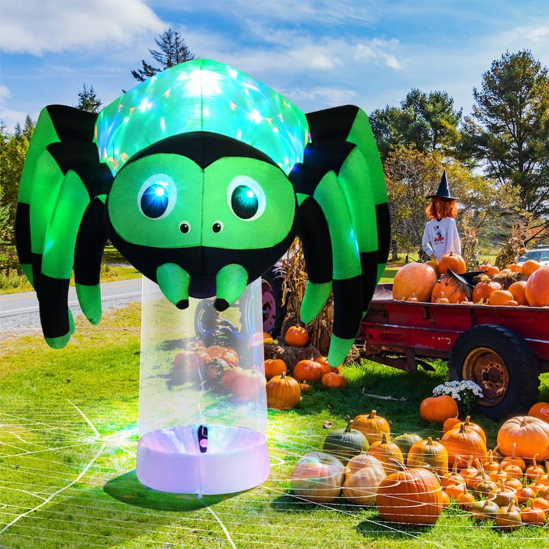 Costway 6 ft Halloween Inflatable Spider Pre-Lit Floating Spider - See Details