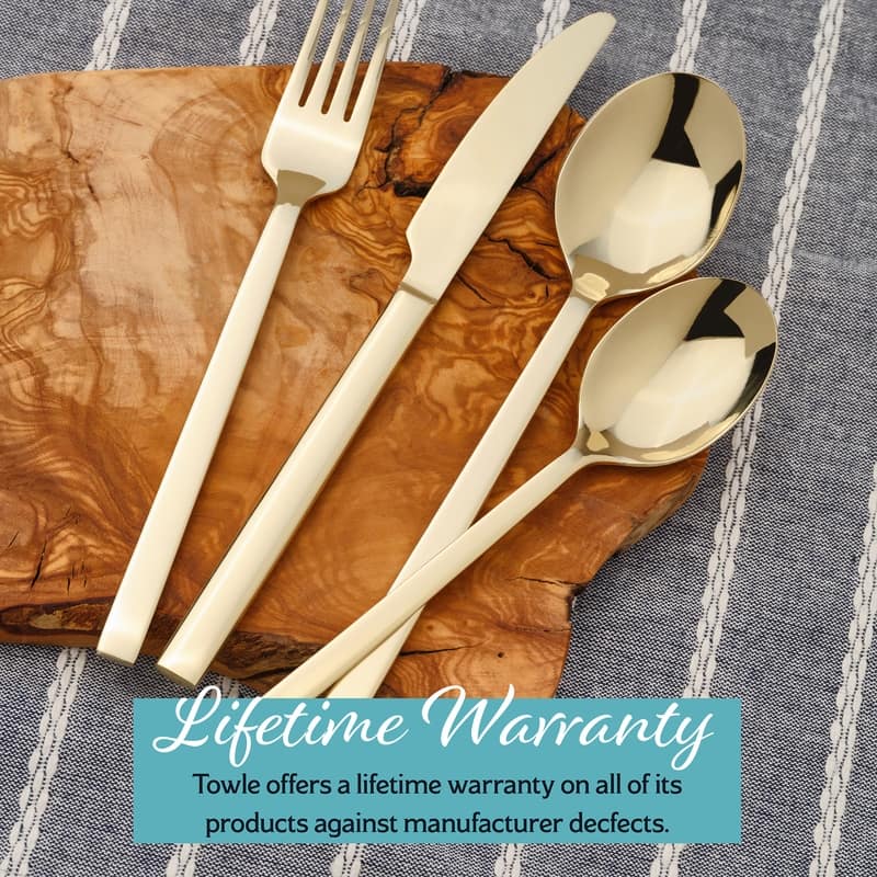 Towle Living Paros Champagne 16-Piece Flatware Set