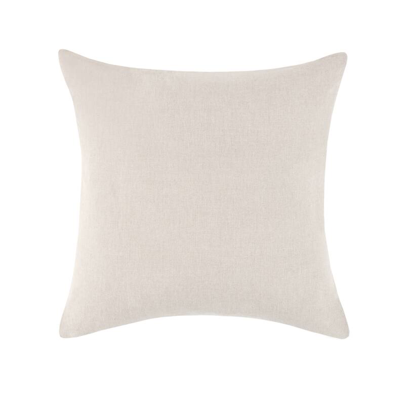 Villa by Classic Home Marina 26" Beige Linen Blend Throw Pillow