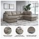 preview thumbnail 20 of 30, Signature Design by Ashley Amuleto Brown 2-Piece Sectional with Chaise - 124"W x 86"D x 40"H
