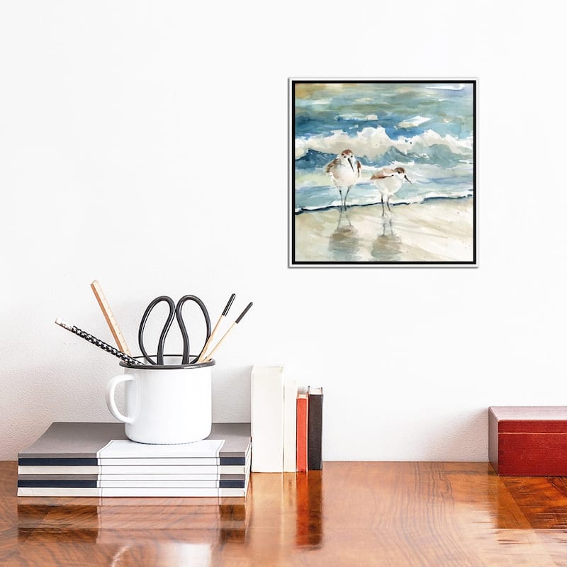 iCanvas "Beach Birds" by Carol Robinson Framed Canvas Print