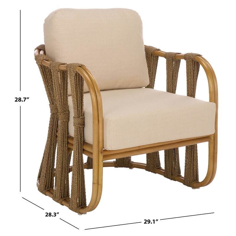 SAFAVIEH Couture Pennylyn Seagrass Accent Chair - 29"W x 28"D x 29"H