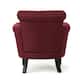 Brice Contemporary Scroll Arm Club Chair with Nailhead Trim by Christopher Knight Home