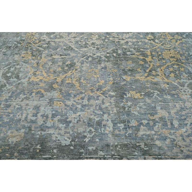 Transitional LoomBloom Gray Turkish Oushak Wool Hand Knotted Rug - 8' x 9' 10''