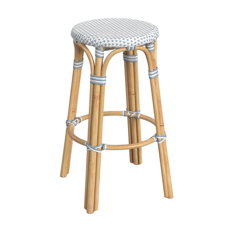 Tobias Rattan Round Bar Stool