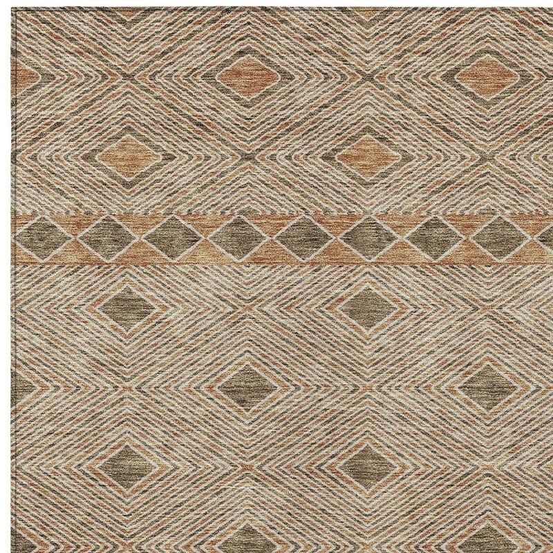 HomeRoots Geometric Transitional Rectangle Outdoor Rug