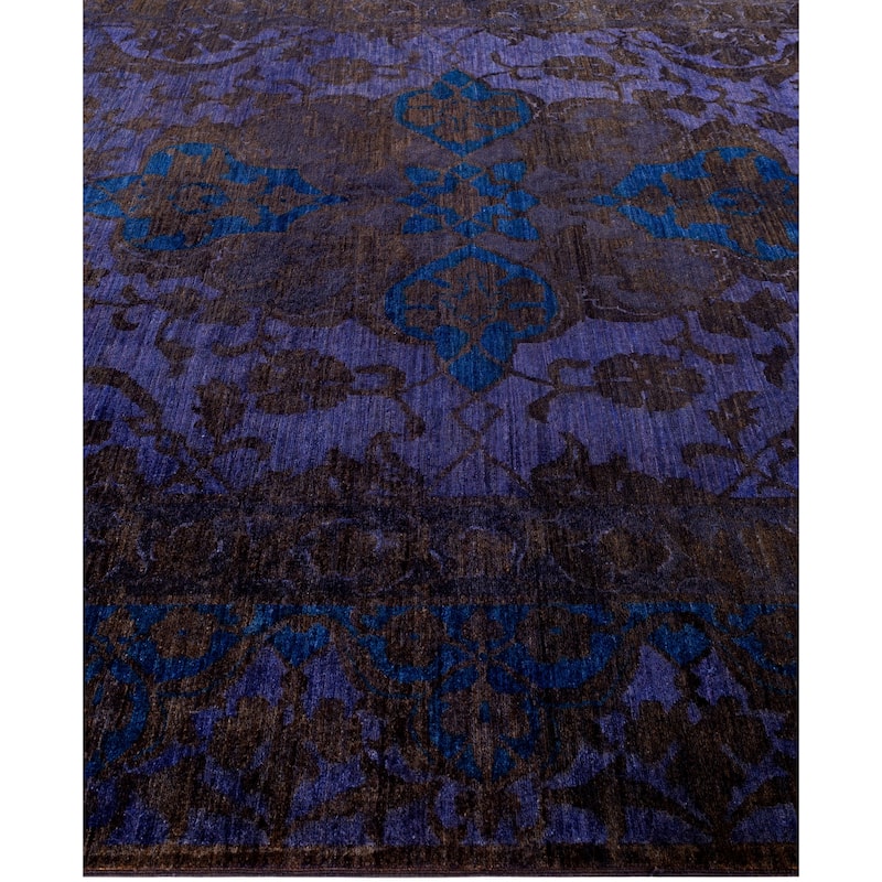 Overdyed One-of-a-Kind Hand-Knotted Area Rug - Purple - 8' 1" x 10' 0"