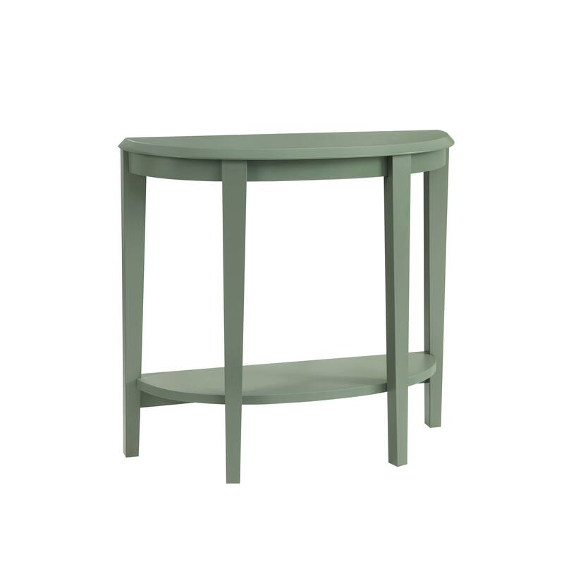 DH BASIC Contemporary Brown Decorative 1-Shelf Half-moon Console Table by Denhour