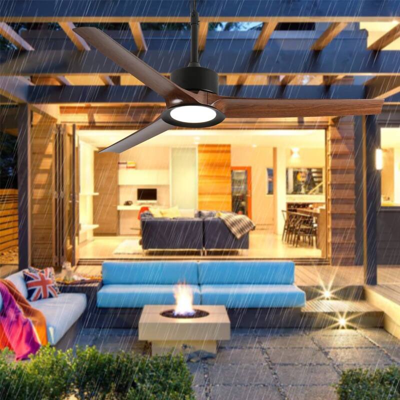 52" Ceiling Fan with Lights Hanging 6 Speed Reversible DC Motor