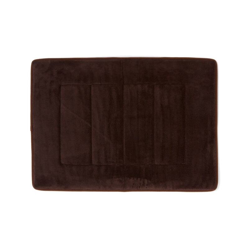 FABBRICA HOME Ultra-Soft Extra-Thick Memory Foam Bath Mat 17 in x 24 in - 17x24 - Coffee brown