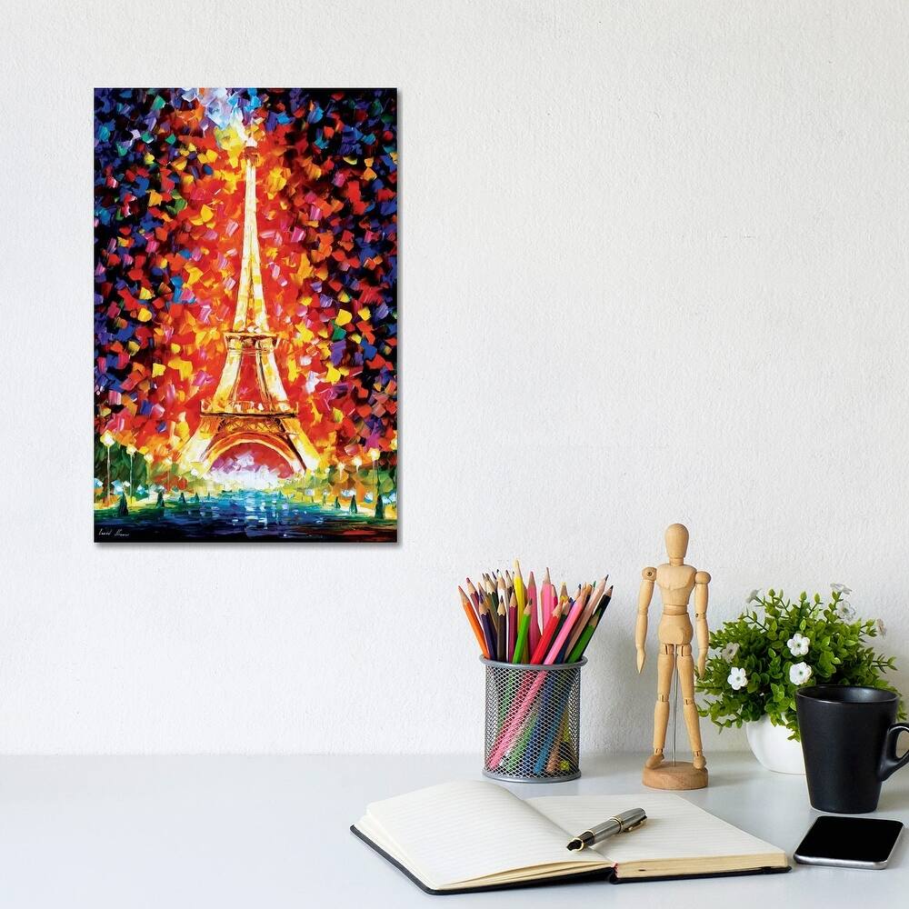 iCanvas "Paris - Eiffel Tower Lighted" by Leonid Afremov Canvas Print