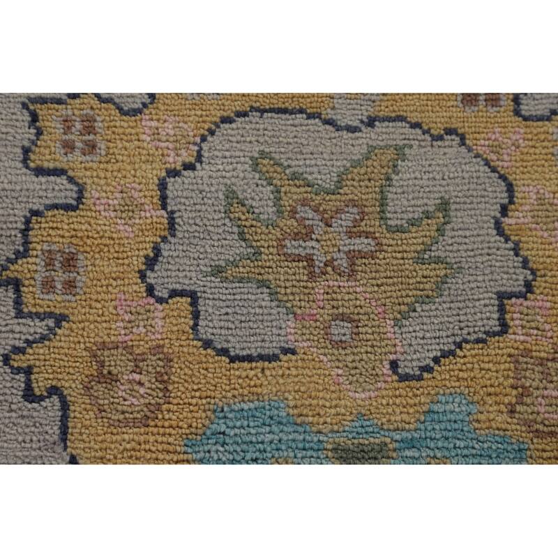 Gray Transitional Oushak Oriental Area Rug Handmade Wool Carpet - 9'0"x 11'11"