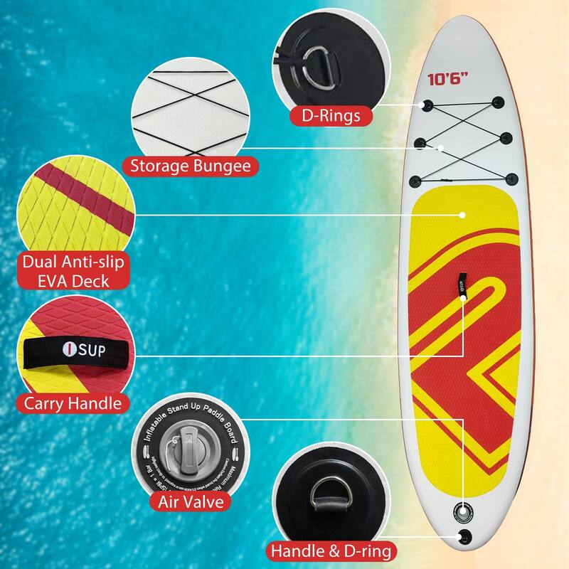 Inflatable Stand Up Paddle Board with Sup Accessories, 10'6'' Inflatable Paddle Boards