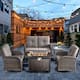 Option Brwon Wicker Grey Cushion