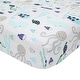 preview thumbnail 3 of 7, Lambs & Ivy Oceania Blue/Gray/White Whale with Octopus and Fish Nautical Ocean 6-Piece Nursery Baby Crib Bedding Set