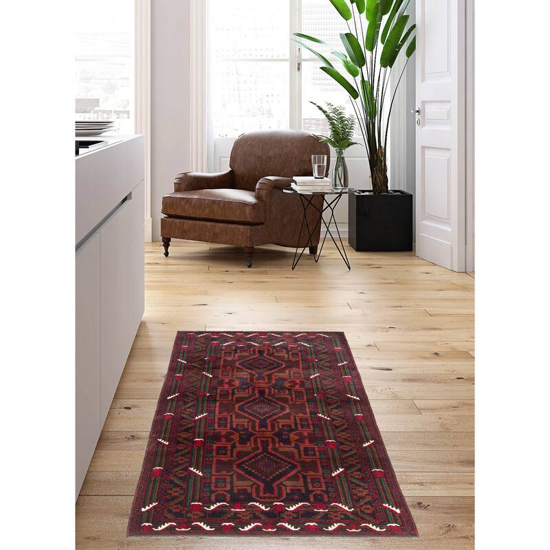 ECARPETGALLERY Hand-knotted Teimani Dark Navy Wool Rug - 3'7 x 6'7