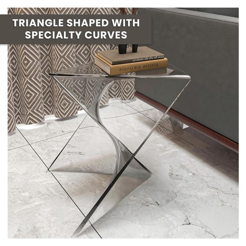 LeisureMod Randolph Modern Side Table - Grey - 15.5 x 17 x 17