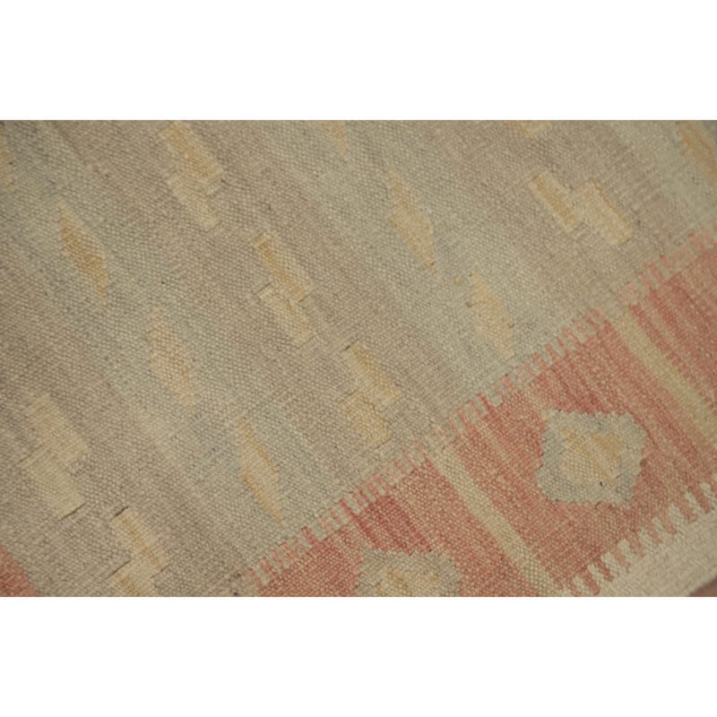 Hand Woven Oriental 100% Wool Carpet Southwestern Tribal Multi-Colored Kilim Runner Rug - 6' 2'' X 2' 3''