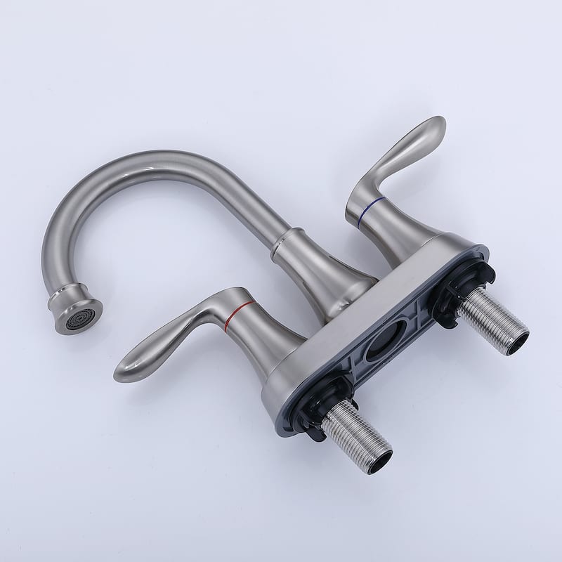 2-Handle Bathroom Vanity Sink Faucet with Pop-up Drain