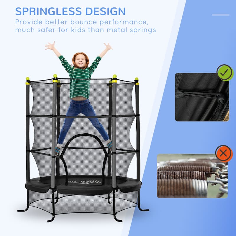 Trampoline, Indoor Trampoline for Kids with Safety Enclosure Indoor & Outdoor Use