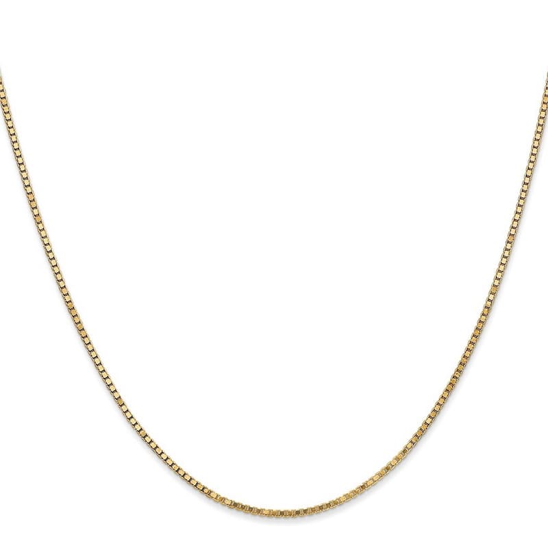 Curata 10k Yellow Gold 9" 1.30mm Box Chain Anklet Ankle Bracelet (Lobster Claw)