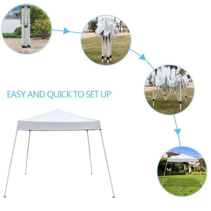 10 x 10 ft. Outdoor Party Gazebo Camping Canopy White - Without Wall