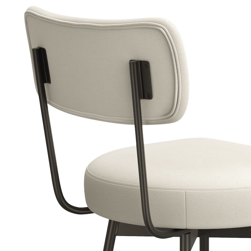 WYNDENHALL Meredith Modern Swivel Bar Stool (Set of 2) - 19.9" D x 18.9" W x 39.8" H