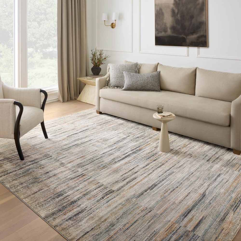 Alexander Home Manhattan Modern Striped Area Rug