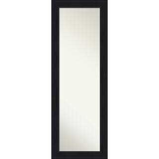 Abbey Non-Beveled Framed Full-Length On the Door Mirror - Abbey Black - 19 x 53 in