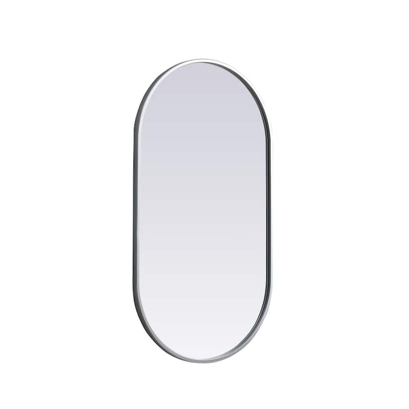 Indigo Home Metal Frame Oval Mirror 20x36 Inch
