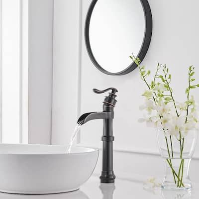 Single Bathroom Vessel Sink Faucet with Drain