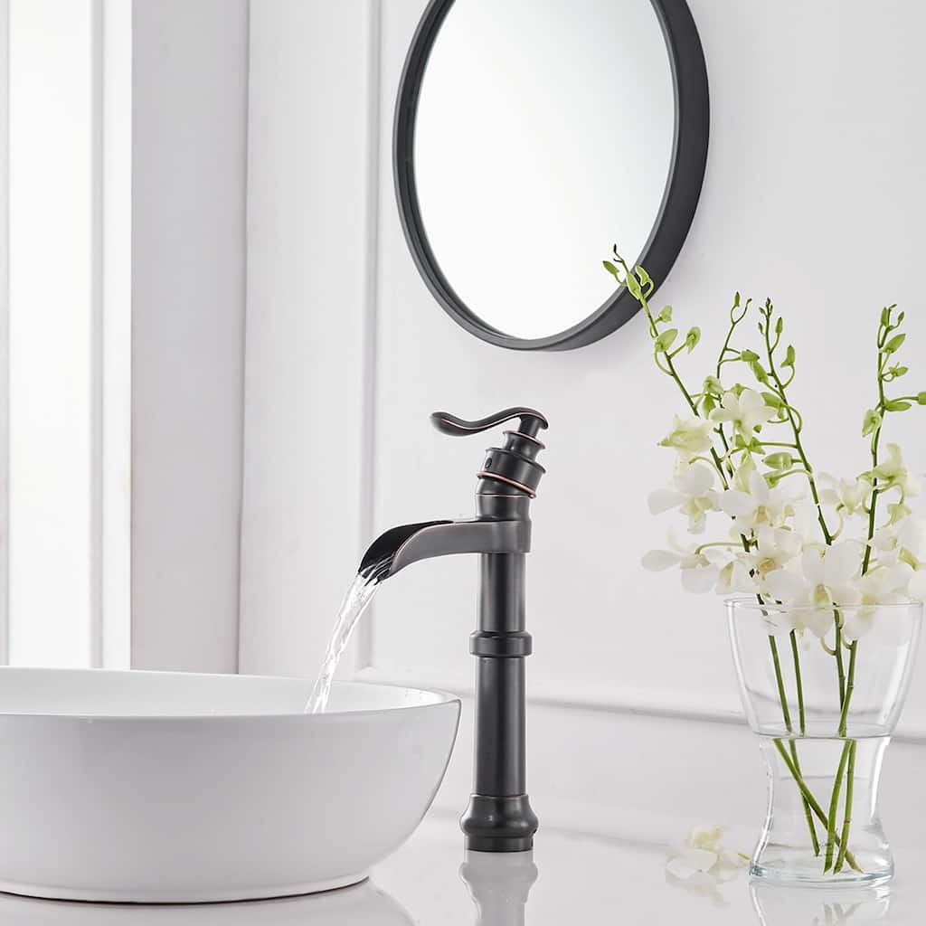 Single Bathroom Vessel Sink Faucet with Drain