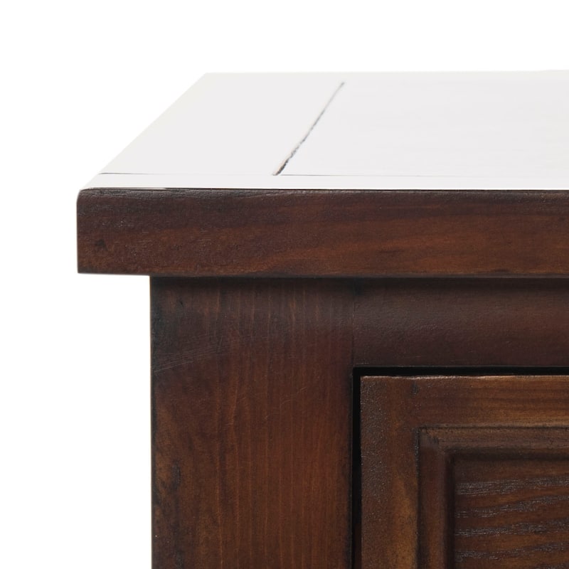 SAFAVIEH Manelin Sepia Traditional Rectangle Coffee Table - 54" x 23.6" x 19.3"