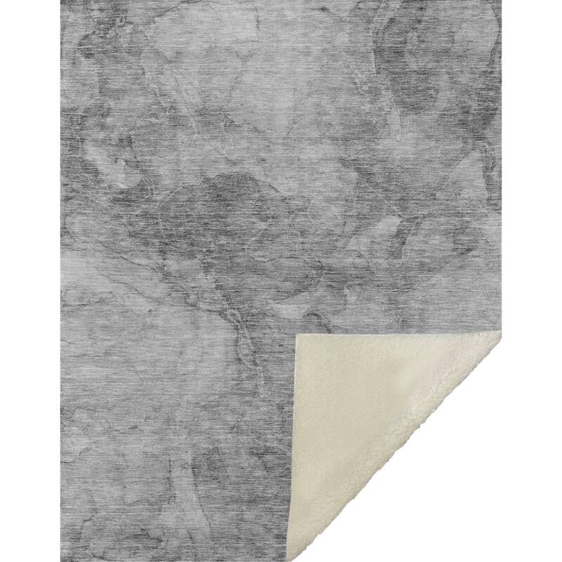 Premium Machine Washable Abstract Contemporary Sherpa Throw Blanket