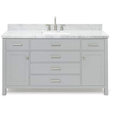 Ariel H061SCWRVO Bristol 61" Free Standing Single Rectangular Basin