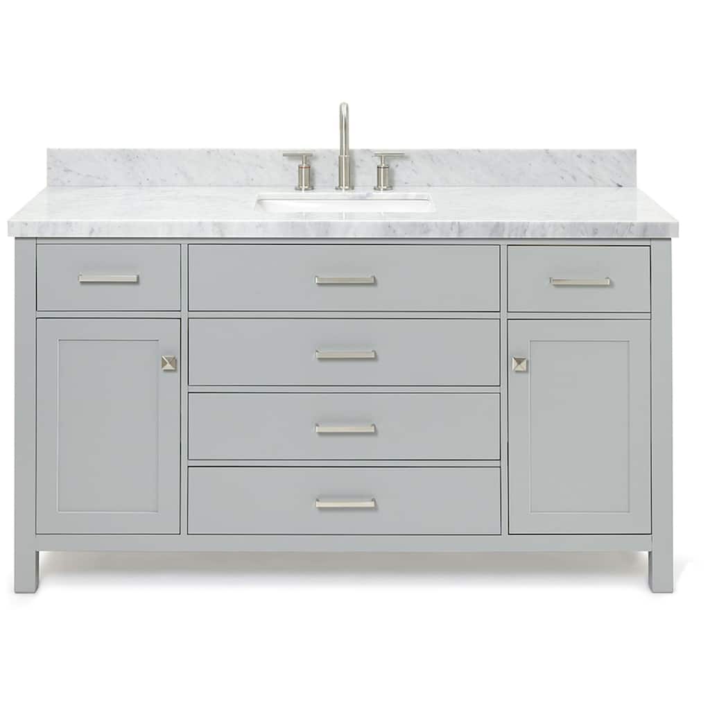 Ariel H061SCWRVO Bristol 61" Free Standing Single Rectangular Basin