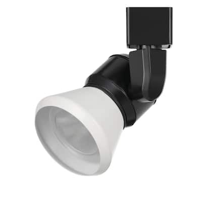 Metal Frame LED Track Fixture with Conical Shade, White and Black