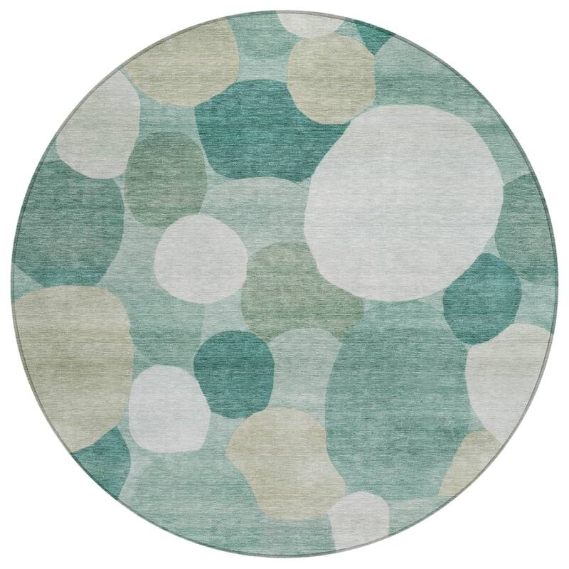 Machine Washable Indoor/ Outdoor Modern Circy Chantille Rug