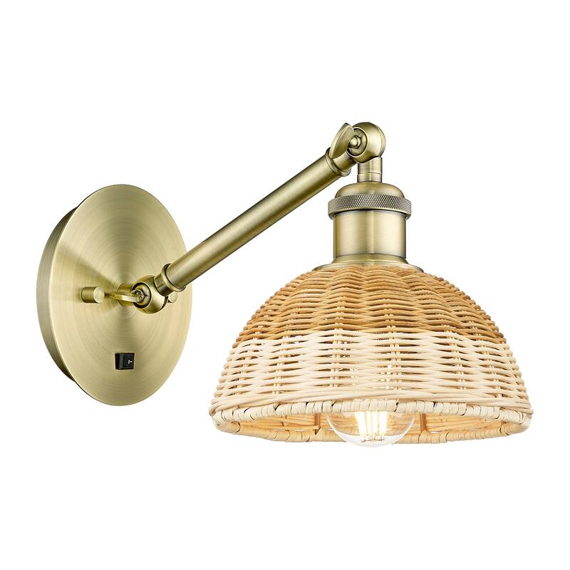 Innovations Lighting Endless Possibilities Ballston - Bristol Natural II - 1 Light 8" Adjustable Sconce - Antique Brass