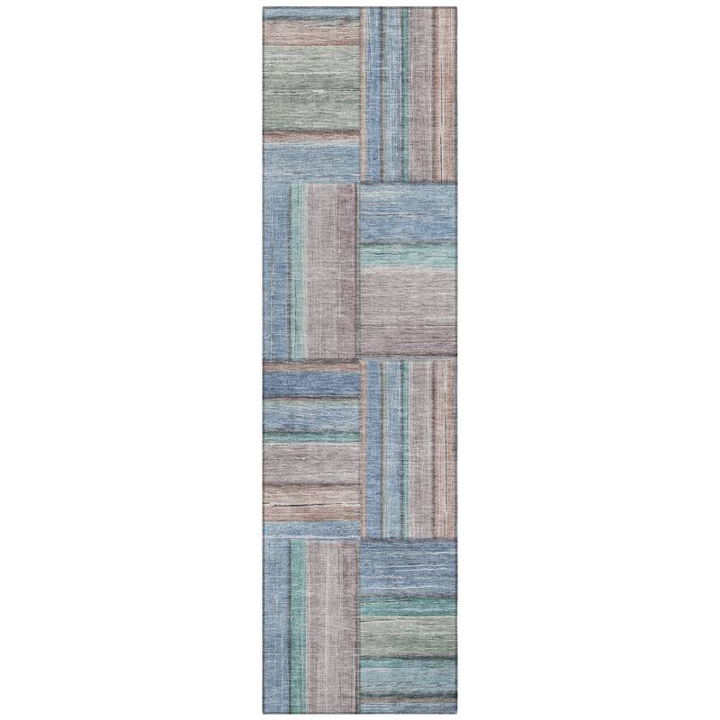 Machine Washable Indoor/ Outdoor Modern Weave Chantille Rug