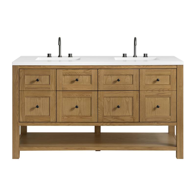 Breckenridge 60" Double Vanity, Light Natural Oak - 60D