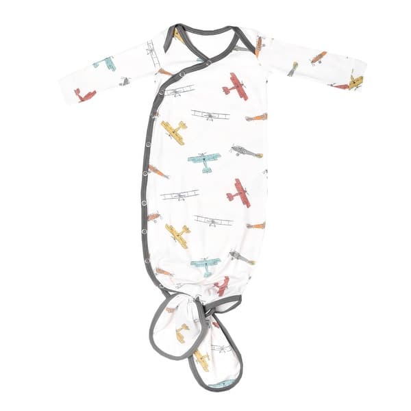 slide 2 of 8, Copper Pearl Boy's Newborn Knotted Gown