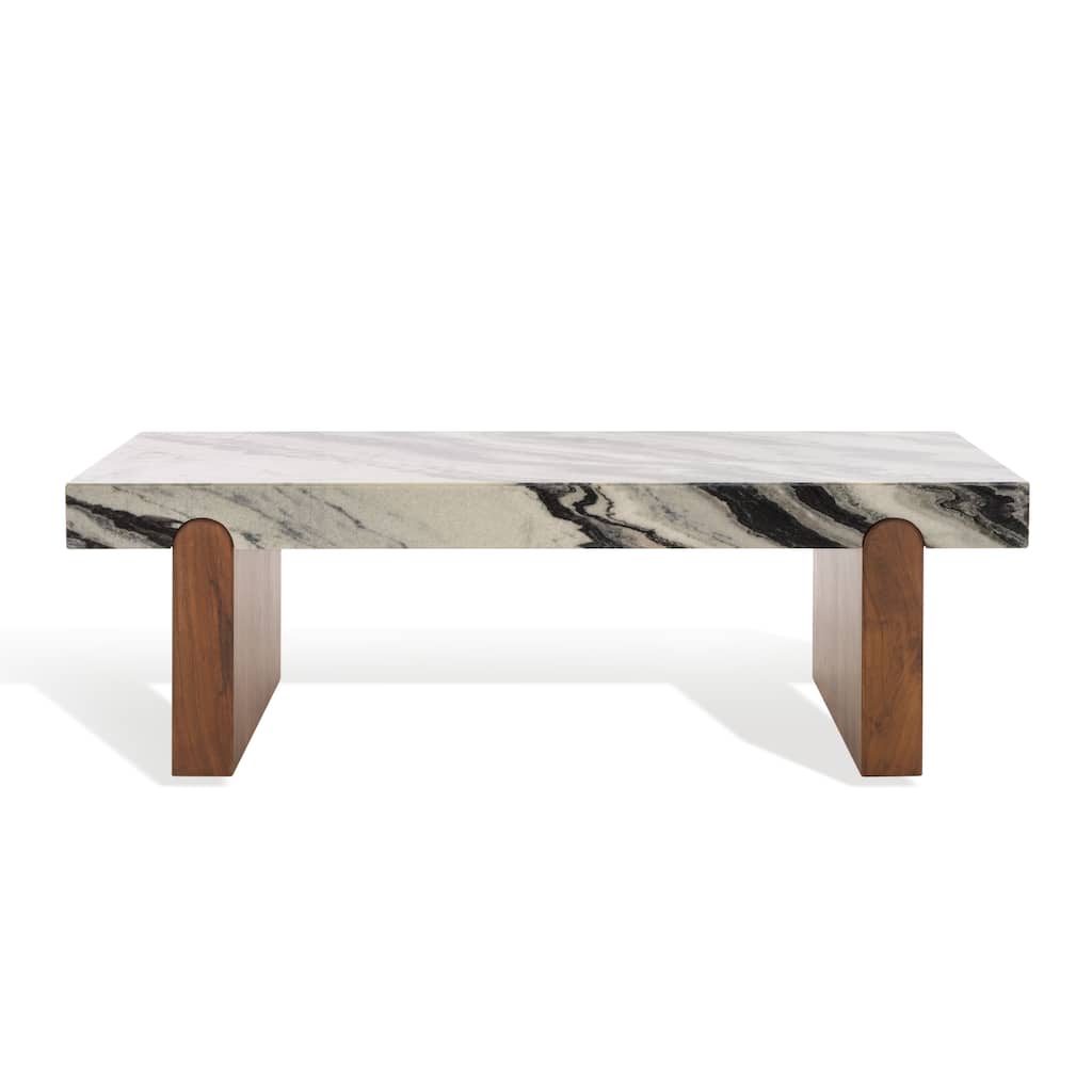 SAFAVIEH Couture Ellebeth Marble Top Coffee Table - 46"W x 23"D x 14"H