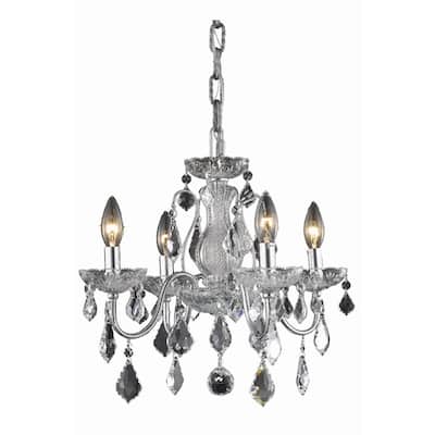 Elegant Lighting Calista 4 Light 17" Wide Taper Candle Chandelier